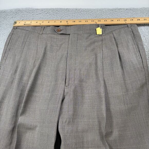 Vintage 90s Brooks Brothers Makers Brown Wool 2pc Suit 45R 40x32 USA - Picture 12 of 16